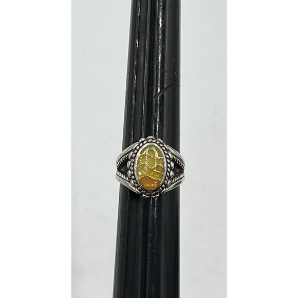 Carolyn Pollack Designer Vintage Relios Desert Scene Sterling 925 Ring Sz 7.5 - Picture 6 of 12